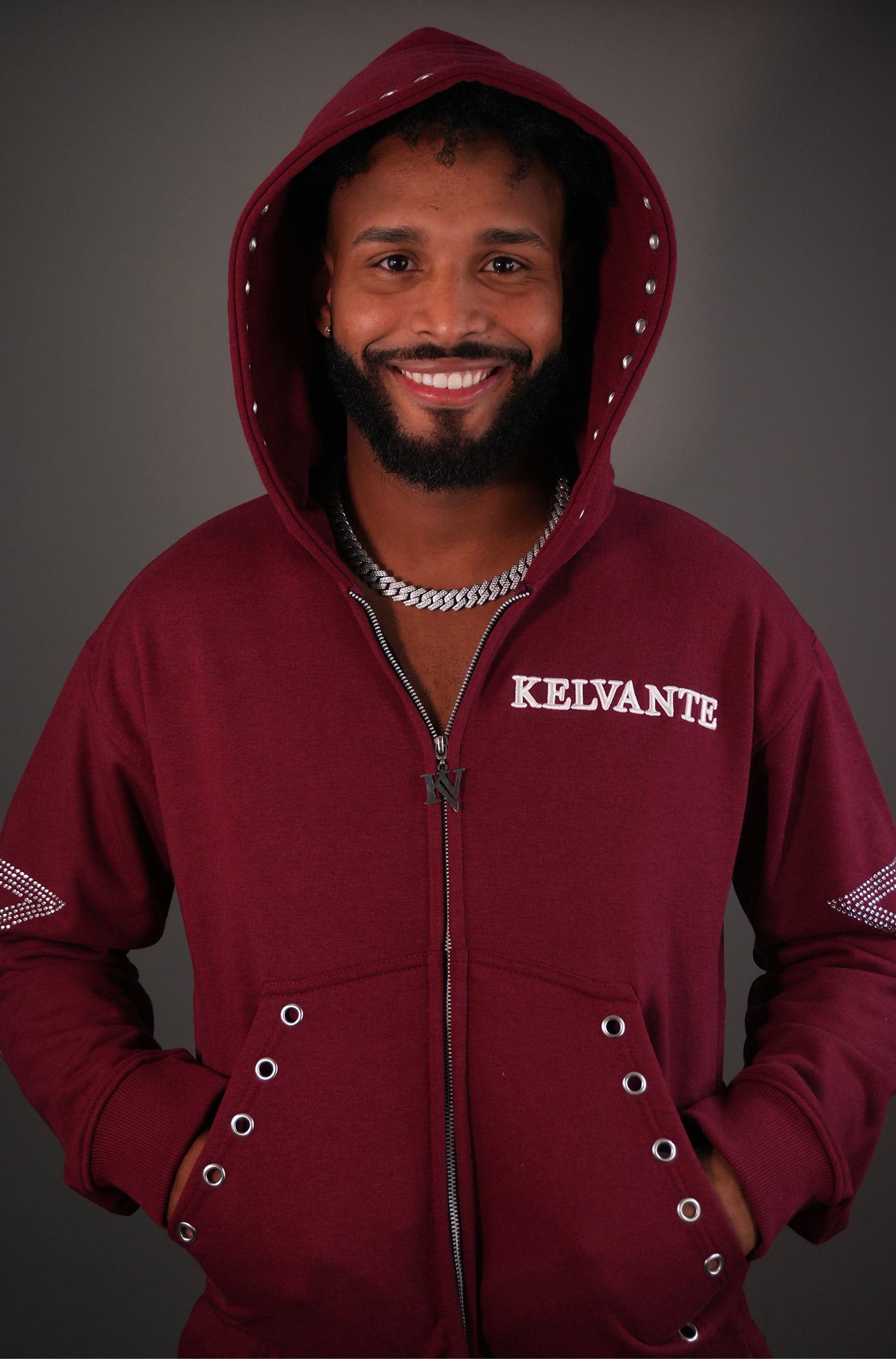 KELVANTE conjunto Burgundy-hoodie + pantalón | color Exclusivo