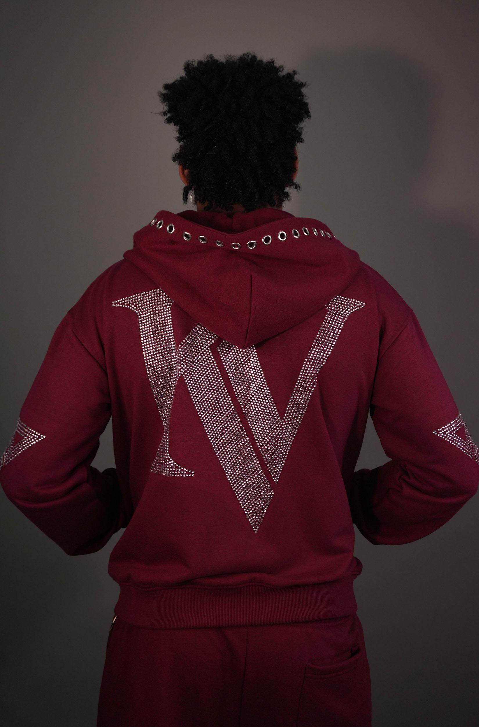 KELVANTE conjunto Burgundy-hoodie + pantalón | color Exclusivo