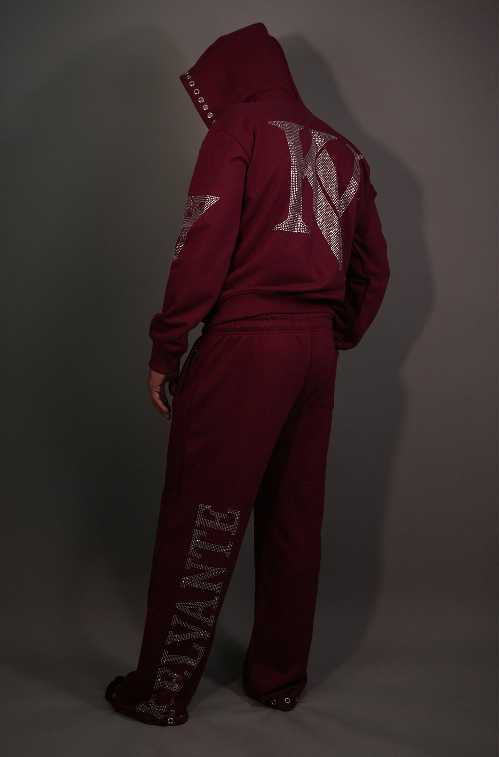 KELVANTE conjunto Burgundy-hoodie + pantalón | color Exclusivo