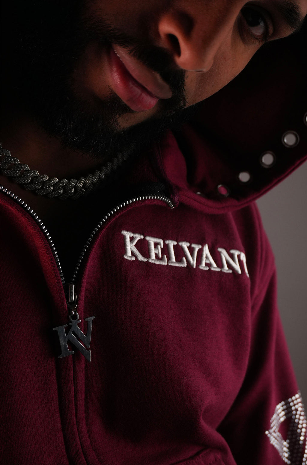 KELVANTE conjunto Burgundy-hoodie + pantalón | color Exclusivo