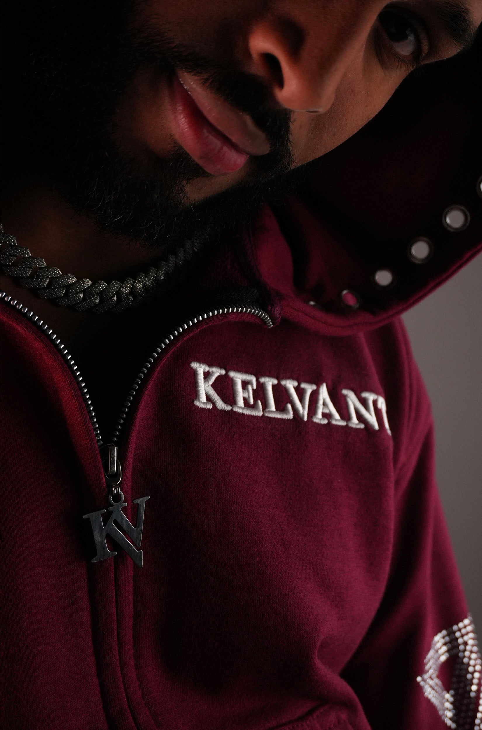 KELVANTE conjunto Burgundy-hoodie + pantalón | color Exclusivo