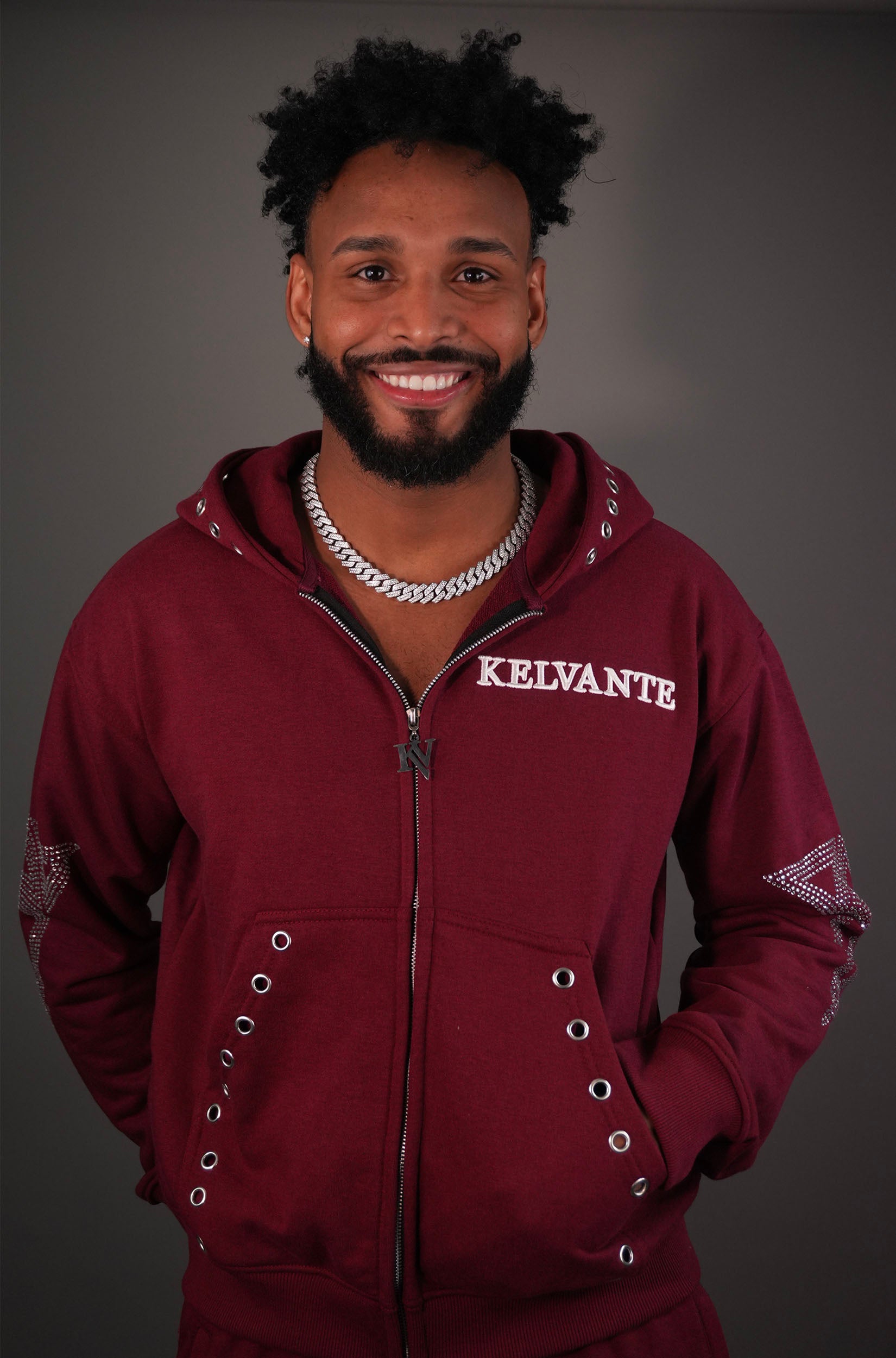 KELVANTE conjunto Burgundy-hoodie + pantalón | color Exclusivo